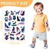 Wolf Party Temporary Tattoos - 8 Sheets Animal Themed Tattoos Birthday Party Favors Supplies Decorations, Beautiful Starry Sky Wolves, Treat Bag Stuffers, Classroom School Prize