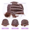 HSPJHTM Short Brown Wig, Short Wigs for Women,Cut Wig with Bangs Hair Wigs Natural Straight Layered Hairstyles for Daily Wear Wig(Free Wig Cap)
