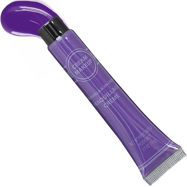 Purple Cream Makeup - 0.7 Oz. (1 Count) - Easy-to-Apply Face Paint for Spooky Looks, Perfect Halloween Party Props