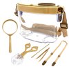 JTCJozz Bug Catcher Kit, Bug Collection Kit, Outdoor Nature Explorer Kit with Tweezers, Magnifying Glass, Science Educational Kit, Bug Observation Container for Boys and Girls (Gold)