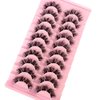 HBZGTLAD Invisible band Lashes 10 Pairs 3D Faux Mink Lashes Natural short Transparent Terrier Lashes Clear Band Soft Eyelashes Extension (10pairsN24)