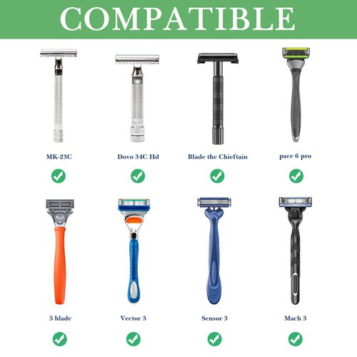 Linkidea 2 Pack Safety Razor Stand, Opening Dia 0.7" (18.5mm) Aluminum Alloy Men's Shaving Stand for Bathroom Countertops, Dark Grey