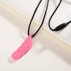 Teething Necklaces,Silicone Teether Necklace 3 Packs,Chew Necklaces for Sensory Kids Adults,Soft Leaf Feather