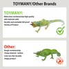 Toymany Reptile Animal Figurine Toys Set, 12 PCS Desert Amphibians Animal Figures with Komodo Dragon Lizard Snake Chameleon Rainforest Cold Blooded Animals Figures Party Favor for Kids