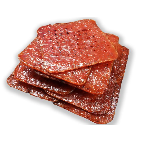 Singapore Street Food, Fire-Grilled Tender Pork Jerky (Original Flavor - Square Shaped 4oz) *Grilled Fresh to Your Order *Shipped the Same Day - L.A. Times "Handmade Gift" Winner