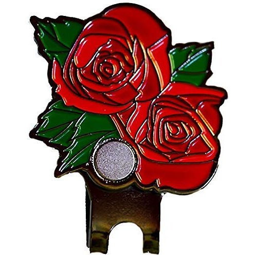 Dia De Los Muertos Mask Golf Ball Marker and Red Rose Hat Clip