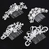 24 Pieces Wedding Hair Comb Rhinestone Hair Pins Bridal Pearl Hair Clips Side Hair Accessories U Shaped Pearl Hair Pins for Brides Bridesmaids