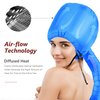 Hair Dryer Bonnet Attachment for Hair Styling and Drying at Home, Soft Adjustable - Blue