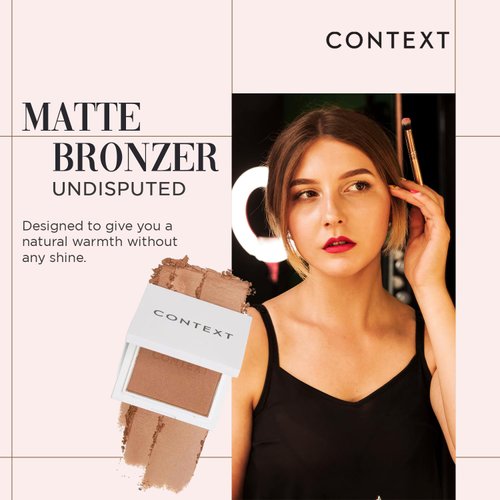 Context Skin Matte Bronzer Powder | Vegan & Cruelty-Free Powder Bronzer for Face | Sun-Kissed Makeup Finish | Long-Lasting, Buildable Coverage | Perfect for All Skin Tones | Undisputed