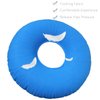 Shineyid Donut Pillow, Inflatable Donut Cushion for Tailbone Pain,Hemorrhoid Seat Cushion (15" Light Blue, Air Pump Included)