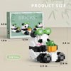 WULOBOOI Mini Building Blocks Animal Sets-Cute Bamboo Panda Micro Building Toys for Adults, 348 Pieces Party Favor for Boys Girls 6 7 8-12 14, Small Carnival Prizes