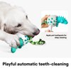 Pawfect Dog Teething Toy | Durable Rubber Chew Toy for Aggressive Chewers, Interactive Dog Fetch Toy with Rope (Blue)