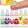 BesTby Cuticle Oil - Cuticle Oil for Nails Repaired Dryness Damaged Nails and Cuticle, Nail Oil Cuticle Moisturizes and Strengthener Nail Care, Nail and Cuticle oil 6pcs/10ml Rollerball
