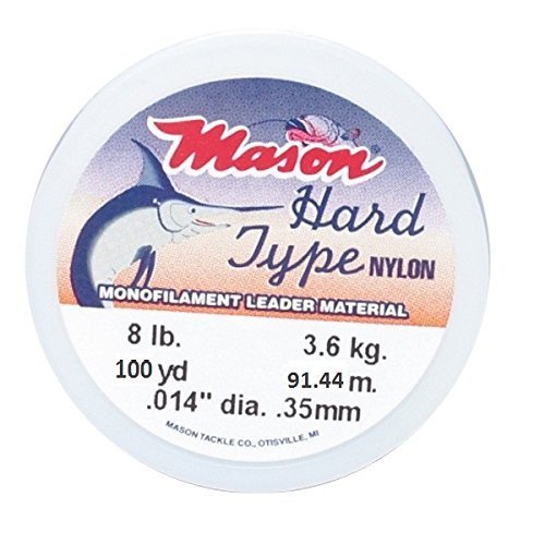 MASON Hard Type Nylon, Monofilament Leader Material, 8 lb. Test 100 Yards #HSR-8