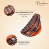 Parcelona French Vrille Medium 3.5" Celluloid No Slip Grip Volume Jaw Hair Claw Clips for Women and Girls, Made in France (Tortoise Shell)