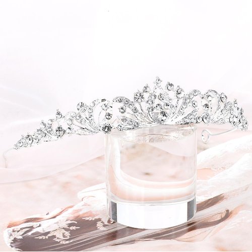 TOBATOBA Silver Tiara Crowns for Women Girls Wedding Tiara Princess Tiara for Wedding Prom Quinceanera Birthday Crown Halloween Hair Accessories