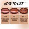 Noerrors Brown Lip Liner Gloss Set Plumping Nude Brown Lip Pencil Glossy Lip Oil Moisturizing Nourishing Glitter Lip Combo Big Brush Head Lip Liquid Shiny Glow Lip Stain Non-Stick Cup Lip Makeup