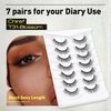Lashes False Eyelashes Soft Faux Mink False Lashes 15MM False Lashes Chiref Fluffy Curly False Eyelashes 3D 7 Pairs T31-Blossom