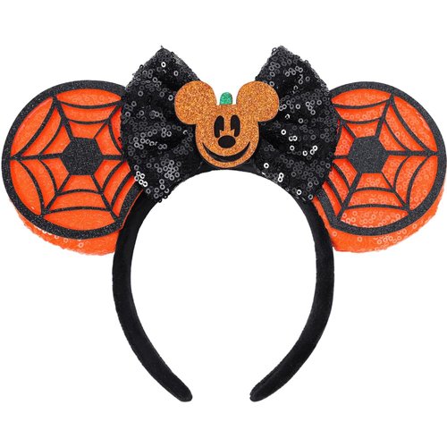 ETLUK Halloween Ears, Mouse Ears for Adult Women Girls Boys, Halloween Headband for Trips Halloween Costumes Hair Accessories (Pumpkin)