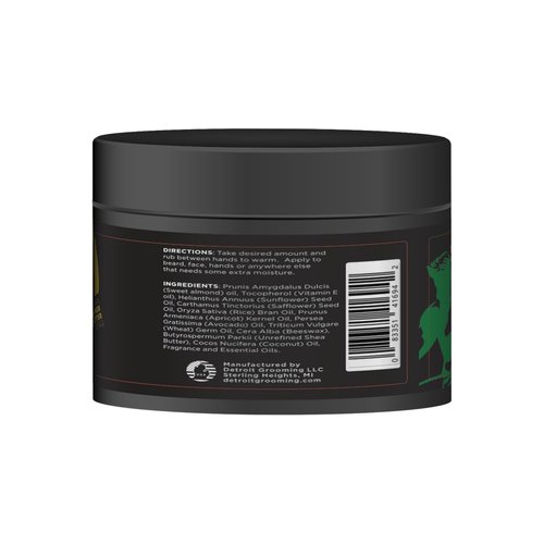 Detroit Grooming Co. Men's Beard Butter - Softens, Thicken, Hydrates, and Rejuvenate Your Beard with Safflower Oil and Shea Butter - Styling Essentials - Toasted Vanilla Amber - 313-2oz