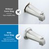 2 Pack Metal Tub Spout Cover Ring, Brushed Nickel Bathroom Faucet Remodeling Wall Plate with Foam Gasket, 1-1/2 Inch ID and 3-5/8 Inch OD
