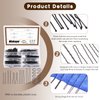 Wokape 380Pcs 2 Inch Black Bobby Pins and 2.4 Inch U Shaped Hair Pins with Black Rubber Bands Soft Elastic Bands Assortment Kit, Blonde Hair Pins for Buns Women Girls with Storage Box