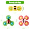 Suction Cup Spinners for Babies|Baby Spinners with Suction Cups|Spinner Toys for Babies Suction Spinners Baby|Baby Bath Toys for Kids Age 1-3