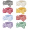 Ondder 8 Pack Spa Headband for Washing Face Makeup Skincare Headbands Bowknot Facial Headbands Fluffy Shower Spa Cosmetic Face Wash Headbands Head Bands for Washing Face for Women Girls