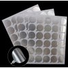 Disposable Eyelash Extension Adhesive Aluminum Foil Glue Pallet Sticker Pads 2.1 cm (300 Pieces,10 Sheets)