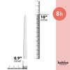 BOLSIUS Unscented 10 Inch Dinner Candles, 10 Pack - 8 Hour European Quality Smokeless Dripless Taper Candles for Home Décor