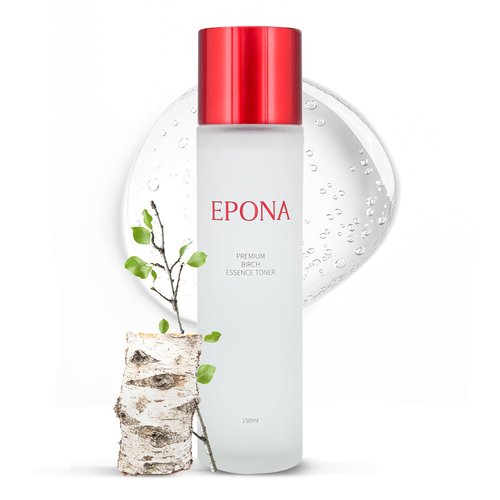 Epona Facial Toner, Premium Birch Essence Toner Birch 83%, 150 ml Hypoallergenic Sensitive face Toner to Cleanse, Recondition and Purify Skin, Non-Comedogenic, Quick-Absorbing