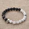 Manhattan Edge Lava Rock Beaded Stone Bracelet Essential Oil Diffuser for Men Aromatherapy Ideal for Anti-Stress or Anti-Anxiety, Clean Look & Edgy Bad Boy Vibe.
