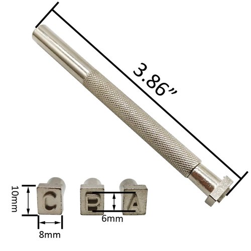 TIHOOD Capital Letters and Numbers Stamp Set, 1/4”/6mm Alphabet Stamp Tools Set Leather Craft Stamping Tools Leather Art Craft Tool (6.5mm - 36pcs)