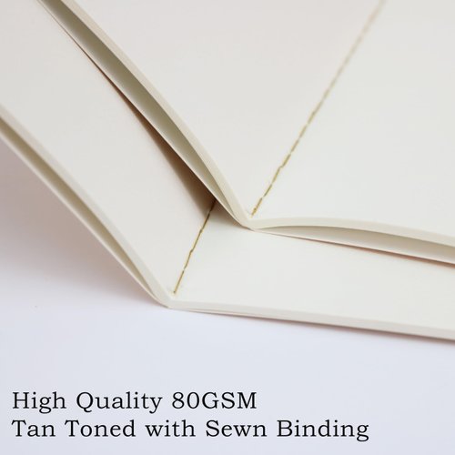 GIFTEXPRESS 8.3" x 5.5" Sketch Book - 4 Pack Unlined Blank Drawing Notebook 60 Pages, 30 Sheets - 80 GSM Acid Free Paper Art Journal Supplies for Kids & Adults