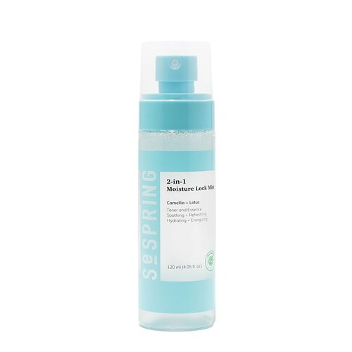 SESPRING 2-in-1 Moisture Lock Mist, Facial Toner & Essence, Korean Skin Care, Formulated with Camellia and Lotus, Korean Toner, Clean Beauty, Vegan, Cruelty Free, and Paraben Free (4.05 Fl Oz)