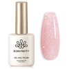 Born Pretty Jelly Gel Nail Polish Jelly Glitter Pink Gel Polish Holographic Shimmer Pink Natural Translucent Soak Off Hema-Free Gel Polish Nail Art DIY 15ML