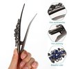 Minkissy 2pcs Decorative Alligator Hair Clips, Rhinestone Duckbill Hair Clips Metal Alligator Sectioning Clips for Women