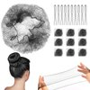 Hair Nets Invisible Elastic Edge Mesh and U Shaped Pins Set, 20Pcs Individual Package Hair Nets for Buns 20Pcs U Shaped Hair Pins for Ballet Bun, Dance, Sleeping, Women