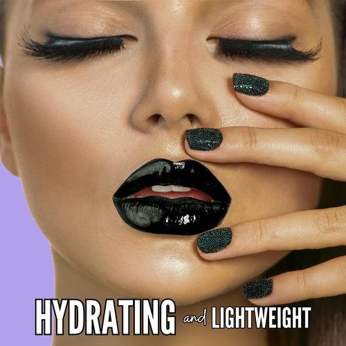 Mynena Black High Shine Non-Sticky Lip Gloss | Lightweight Hydrating & Moisturizing | Vegan & Cruelty-Free | Blake