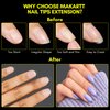 Makartt Nail Tips,Short Oval,Clear,500pcs 10 Sizes,Full Cover,Press on Nails for Easy Nail Extension Manicure Soak Off Fake Nails Acrylic Nails False Nails for Gel Polish Nail Art Nail Salon DIY Nails