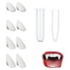 Phestival Vampire Teeth for Adults - [18 in 1 Pack] Multi-Size Resin Vampire Fangs Set with Premium Accessories for Halloween and Cosplay