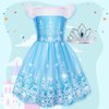 Meland Princess Dress Up - Princess Dresses for Girls with Princess Toys, Dress Up Clothes for Little Girls Pretend Play