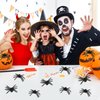 JIALWEN 50PCS Realistic Halloween Plastic Spiders Small Size Black Spiders Toys Fake Spiders Prank Props for Halloween Party Decorations