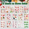 Cerlaza 16 Sheets Glow Christmas Tattoos for Kids Holiday, Christmas Stocking Stuffers Party Decorations Supplies, Xmas Stickers for Boys Girls Party Favors Games Toys