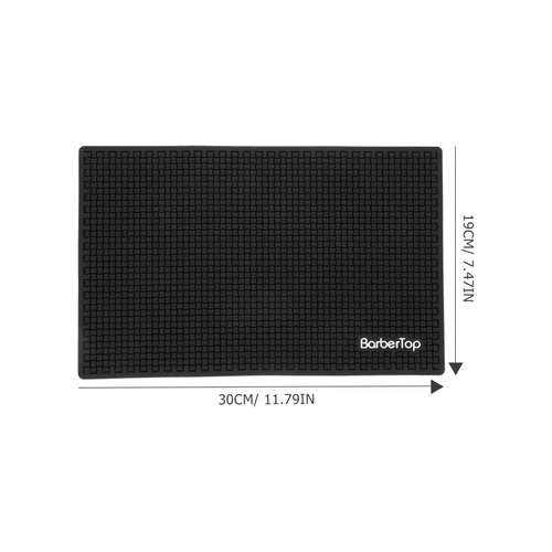 Ipetboom Barber Mat for Clippers: 11.8x7.5" Anti-Slip Flexible Rubber Barber Mat for Stations Scissors - Hair Styling Tool Mat Barbershop Counter Mat for Bar Service Sink Mat Salon Station Pad