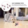 LUOZZY 6pcs Cats Mouse Plush Toy Plush Catnip Mouse Kitten Toys Interactive Plush Cat Chew Toys for Indoor Cats and Kittens (Pink and Green)