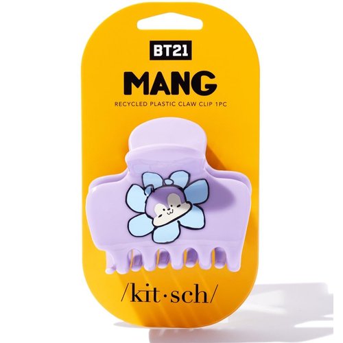BT21 x Kitsch Recycled Plastic Puffy Medium Hair Clips for Women - Medium Claw Clips for Thin Hai...