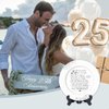 Urllinz 25th Anniversary Plate with Platinum Foil-25th Anniversary Wedding Gifts for Couple Silver Unique,25th Year Annivesary Marriage Gifts for Her Him Husband Wife,9 Inch