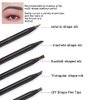 6pcs/pack Brow Pencil Set Pull Cord Peel-off Eyebrow Pencils Waterproof Long Lasting Microblading Eyebrow Pen for Marking, Filling, Outlining (Black)