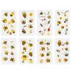 Glow In The Dark Bee Temporary Tattoos,24 Sheets, Bumble Bee Birthday Decorations Party Favors